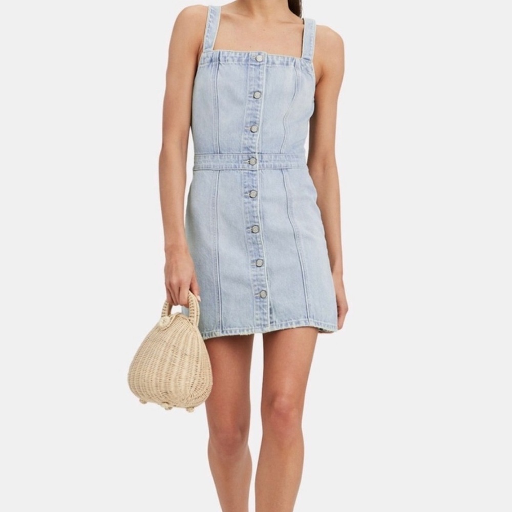 Boyish Light Blue Denim Button Dress
